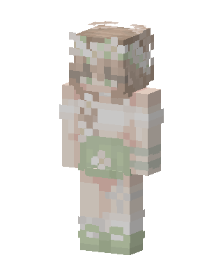 Sage Flower Girl skin, 3D preview