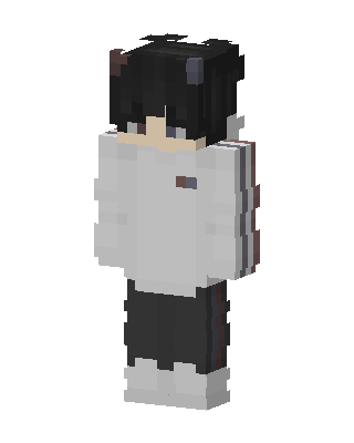 Horned Hoodie Boy skin, 3D preview