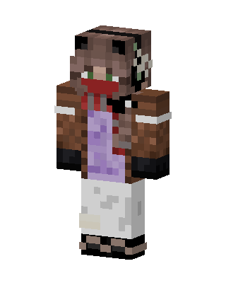 Masked Bear Hoodie skin, 3D preview