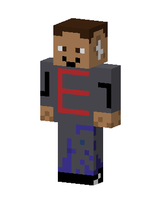 Red E Hoodie skin, 3D preview