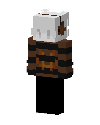 Brown Hero skin, 3D preview