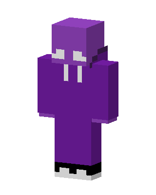 Purple Hoodie skin, 3D preview