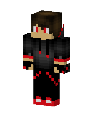 Crimson Hoodie Boy skin, 3D preview