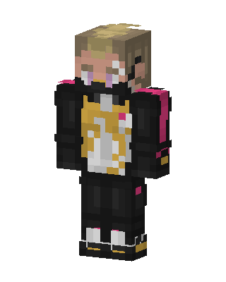 Black Drip Girl skin, 3D preview