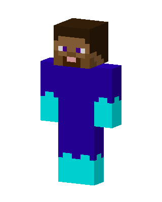 Blue Mob Boy skin, 3D preview