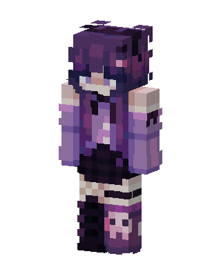 Purple Anime Girl Minecraft skin