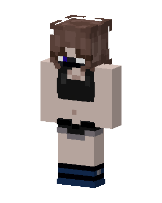 White Student Girl skin, 3D preview