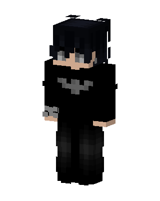 Bat Hoodie Boy skin, 3D preview
