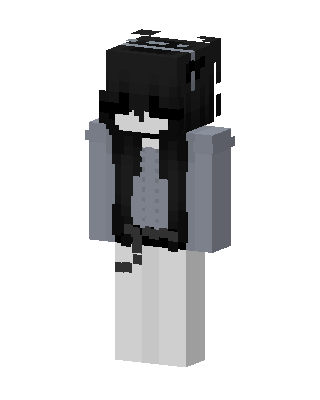 Monochrome Goth skin, 3D preview