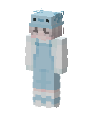 Blue Cutie Girl skin, 3D preview