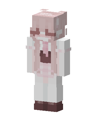 White Cutie Girl Minecraft pastel skin