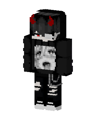 Black Horned Villain skin, 3D preview