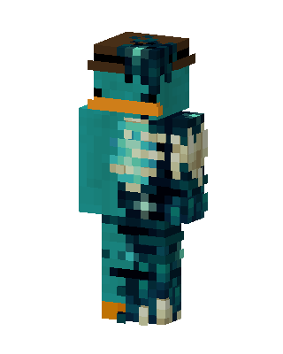 Teal Mob Boy skin, 3D preview