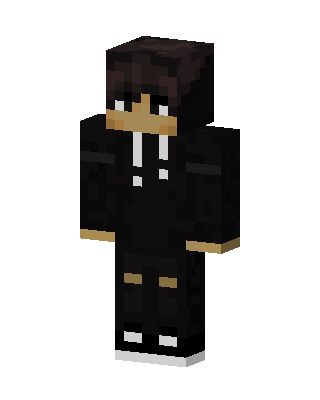 Shadow Hoodie Boy skin, 3D preview