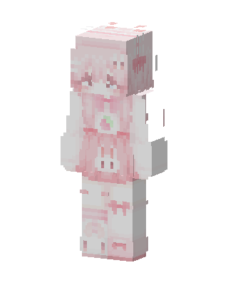 Strawberry Bunny skin, 3D preview