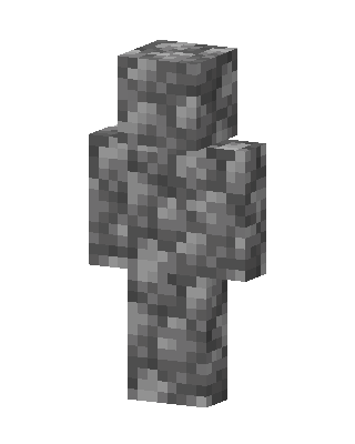 Cobblestone Man skin, 3D preview