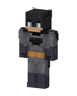 Gray Masked Hero Boy skin, 3D preview