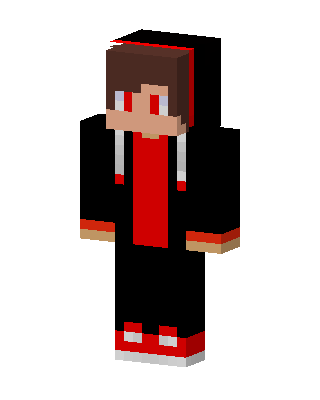 Red Eyed Hoodie skin, 3D preview