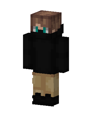 Masked Hoodie Boy skin, 3D preview