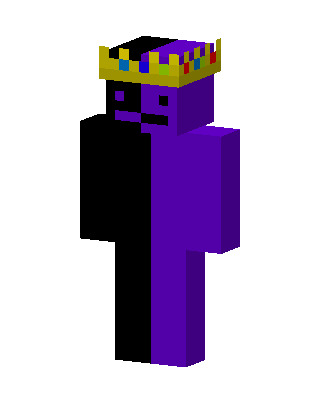 Purple Ranboo Crown skin, 3D preview