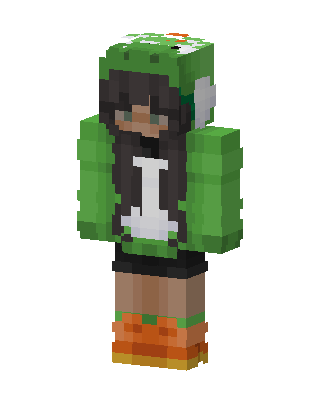 Frog Hoodie Girl Minecraft skin