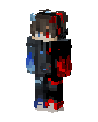 Blue Red Split skin, 3D preview
