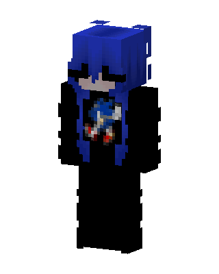 Sonic Hoodie Girl skin, 3D preview