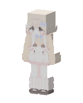 Pastel Bunny Girl skin, 3D preview