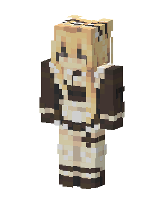Maid Girl skin, 3D preview