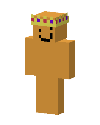 Crowned Orange Smiley skin, 3D preview