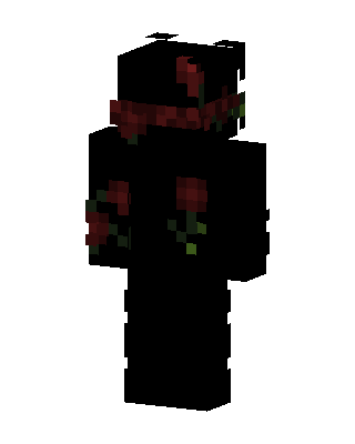Black Villain Minecraft goth skin