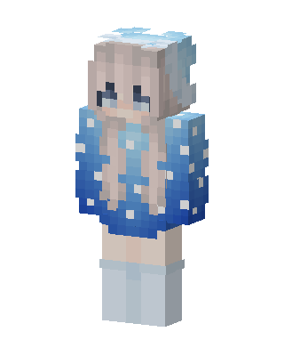 Snowflake Girl Minecraft blue skin