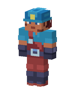 Blue Cap Worker Minecraft skin