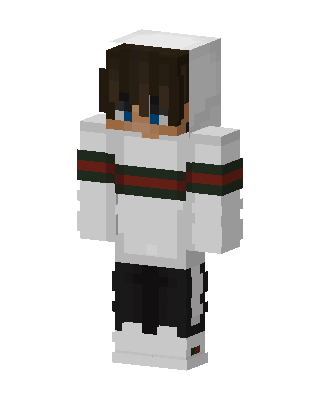 Striped Hoodie Boy skin, 3D preview