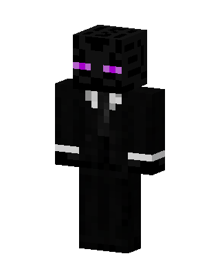 Black Glowing Villain Boy skin, 3D preview