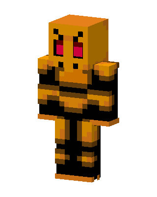 Gold Glowing Mob skin, 3D preview