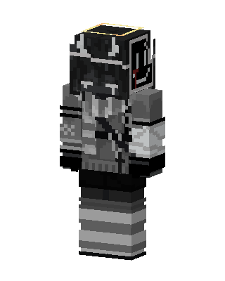 Gray Masked Gamer skin, 3D preview