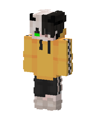 Yellow Hoodie Panda Minecraft skin