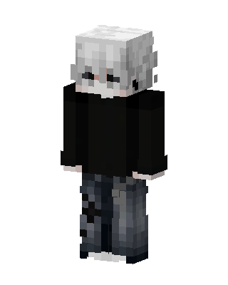 Silver Hair Boy skin, 3D preview