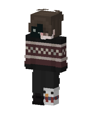Black Holiday Boy skin, 3D preview