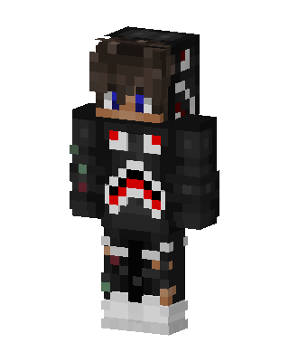 Shark Hoodie Boy skin, 3D preview