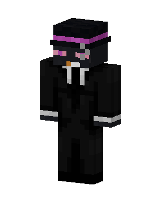 Enderman Gentleman skin, 3D preview