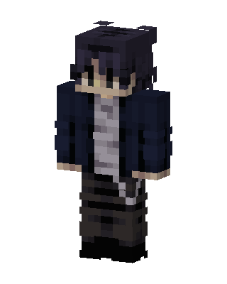 Dark Coat Boy skin, 3D preview