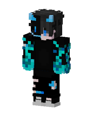 Cyan Horn Hoodie skin, 3D preview
