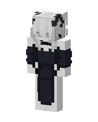 Cow Maid skin, 3D preview