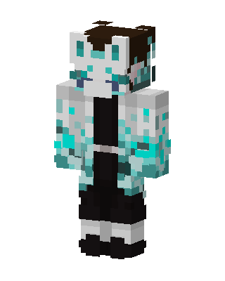 Diamond Ore Cat skin, 3D preview