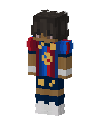 Barca Jersey Kid skin, 3D preview