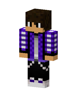 Purple Jacket Boy skin, 3D preview