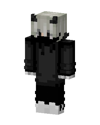 Black Goth Minecraft goth skin
