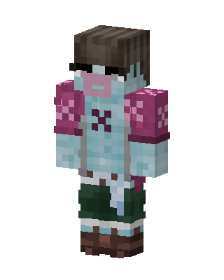 Frosty Zombie skin, 3D preview